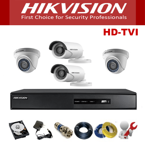Trọn bộ 4 camera Hikvision 5.0Mp - Cameravn247.com